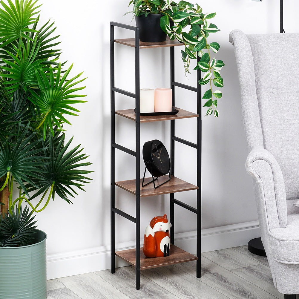 Black metal shelf 29.5x23.5x106.5 cm