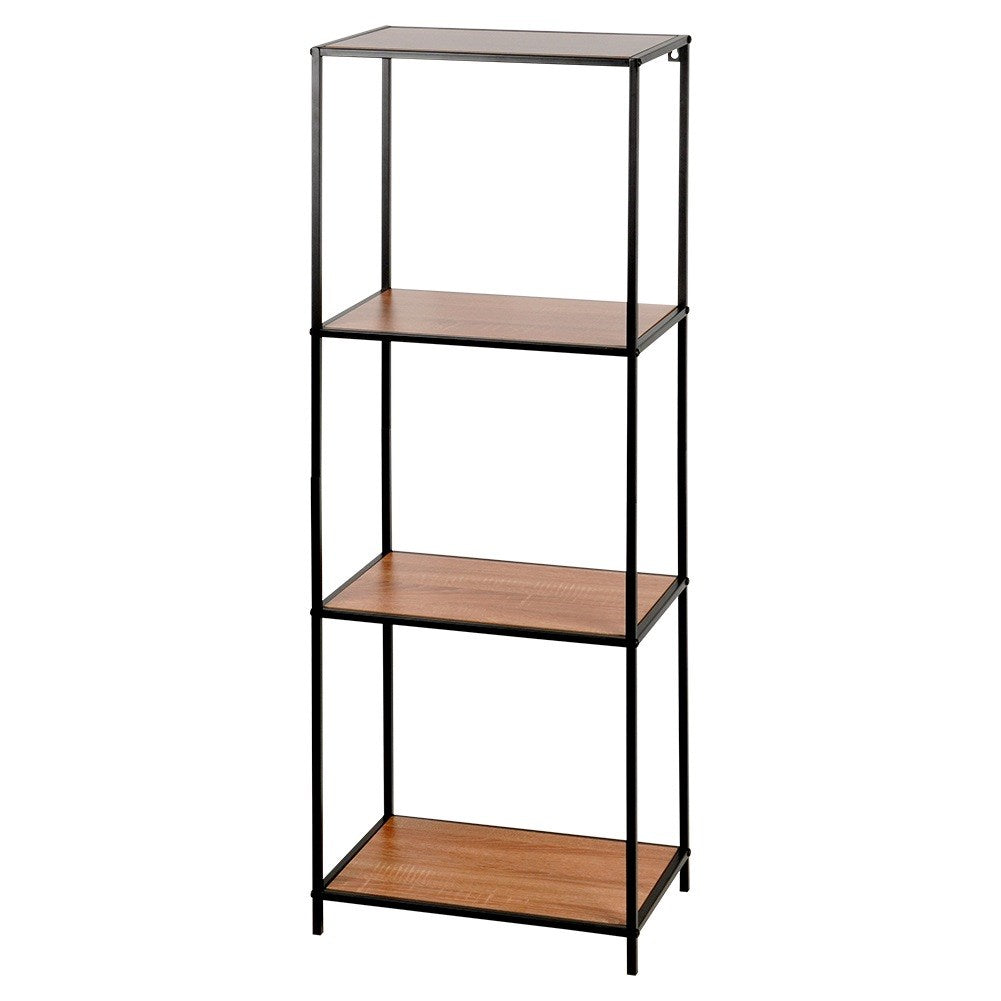 Black metal shelf 46x30x130 cm