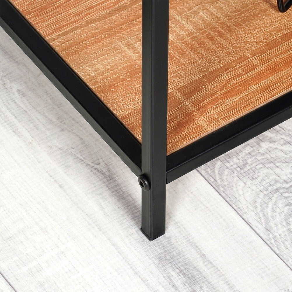 Black metal shelf 46x30x130 cm