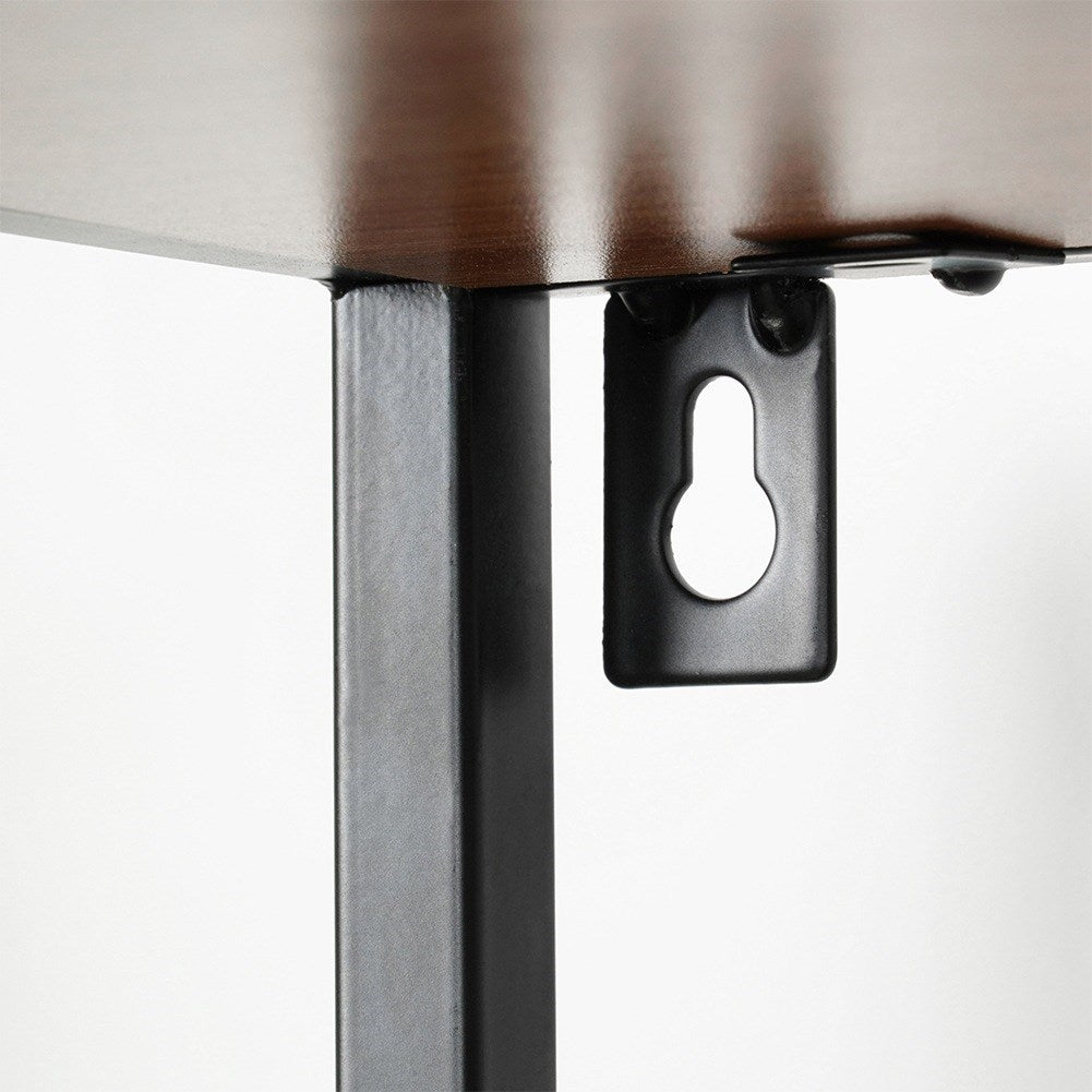Black metal shelf 46x30x130 cm
