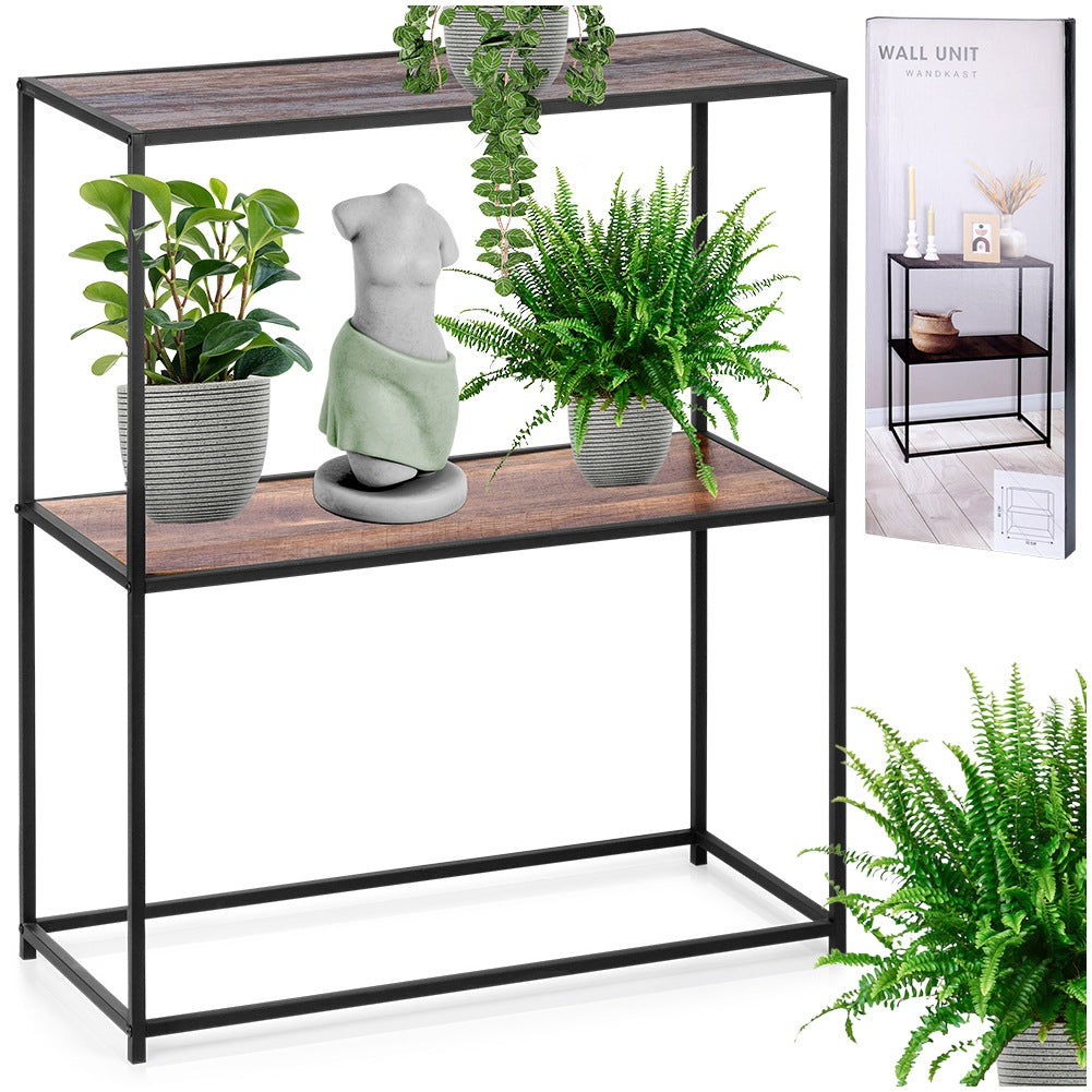 Black metal shelf 70x30.5x85 cm