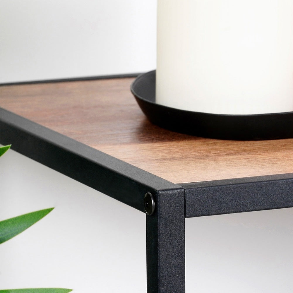 Black metal shelf 70x30.5x85 cm