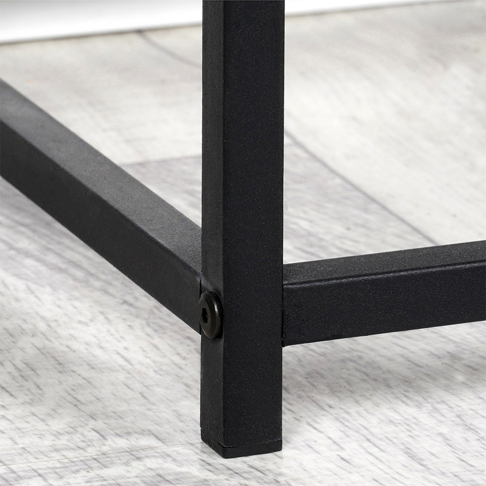 Black metal shelf 70x30.5x85 cm