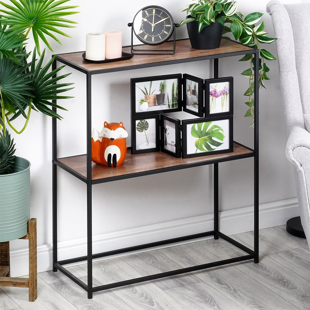 Black metal shelf 70x30.5x85 cm