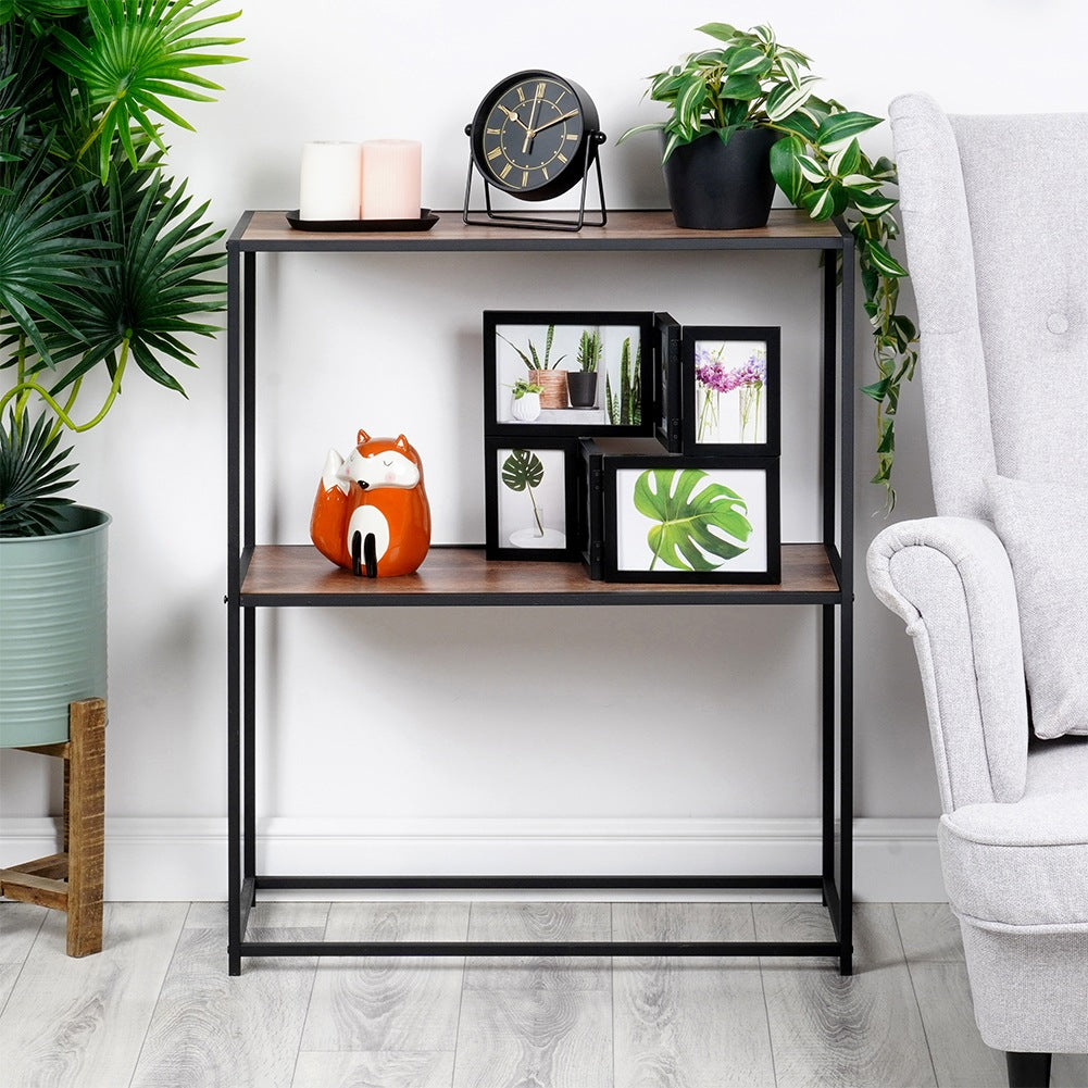 Black metal shelf 70x30.5x85 cm