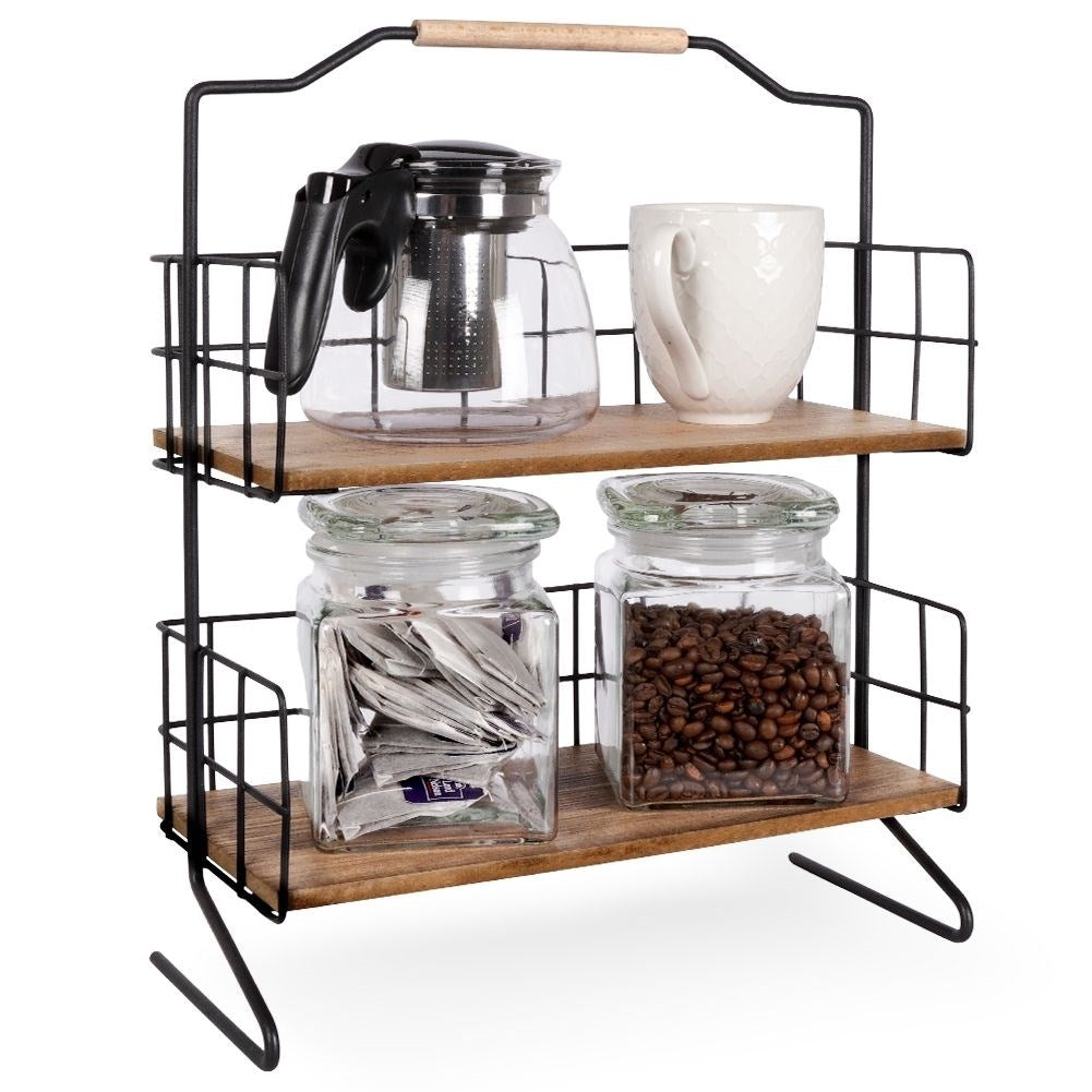 Black metal shelf: robust, wall mount or worktop