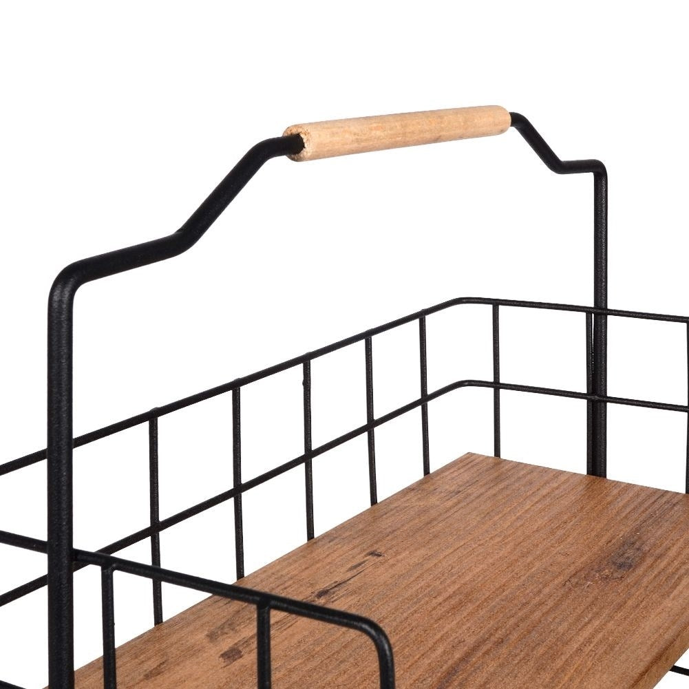 Black metal shelf: robust, wall mount or worktop