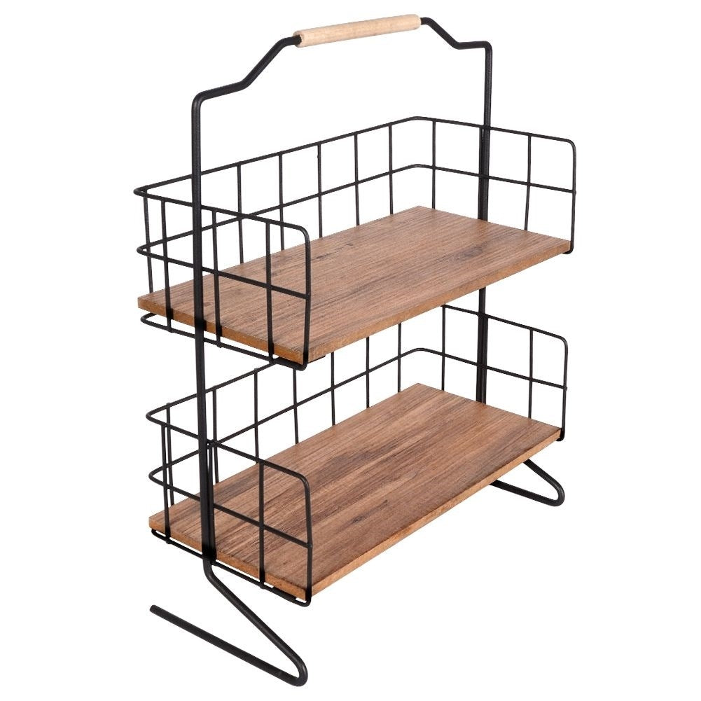 Black metal shelf: robust, wall mount or worktop
