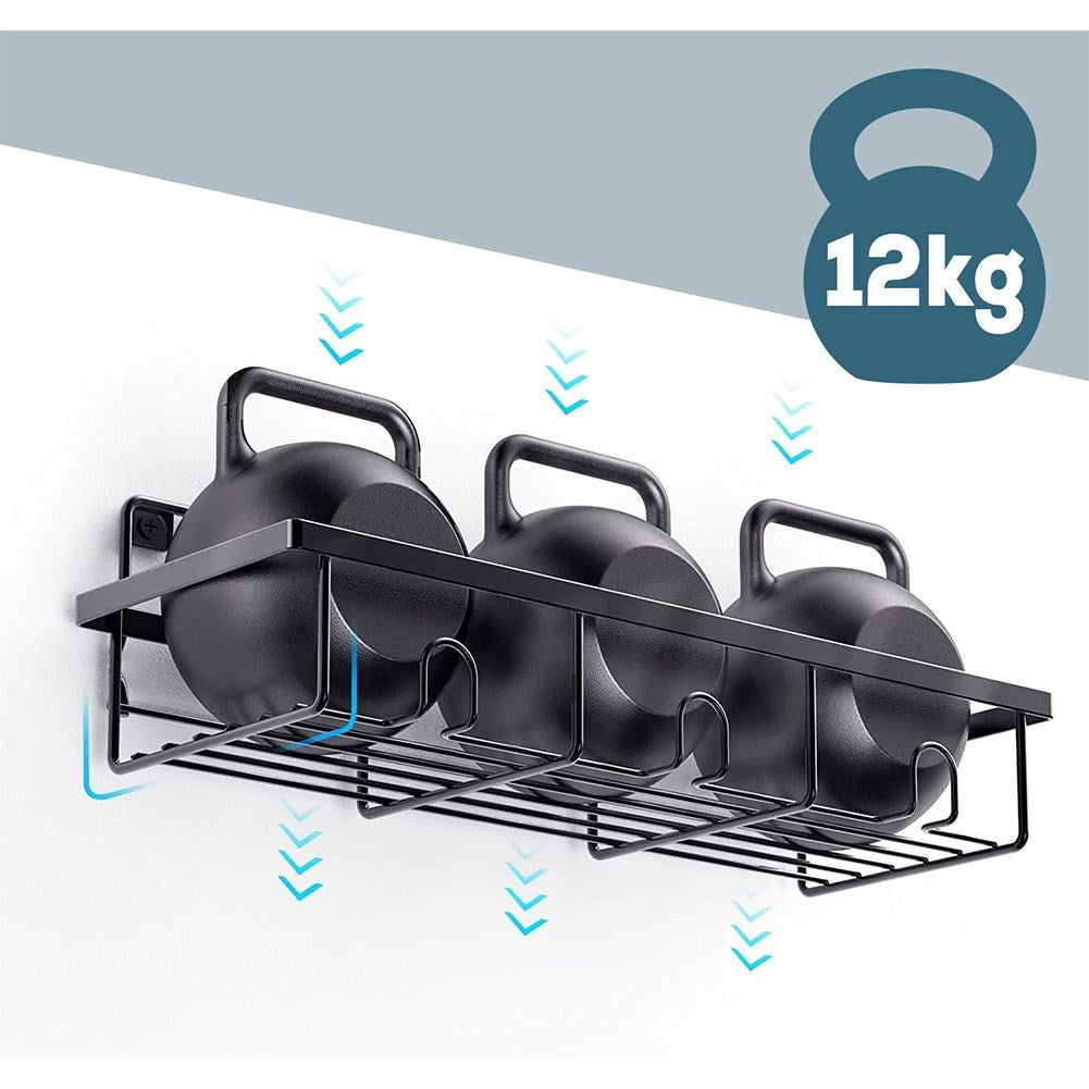 Black metal shower shelf 4 pcs.