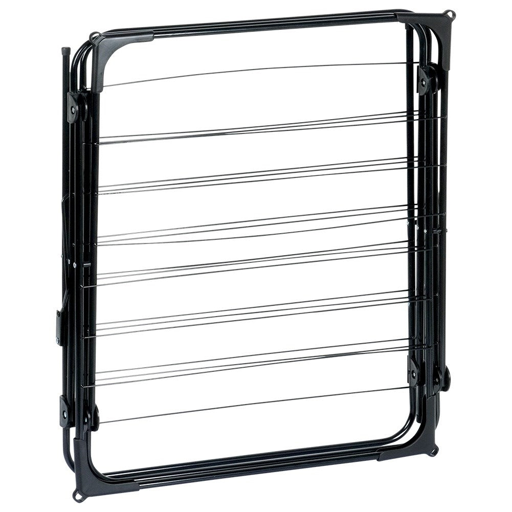 Black metal vertical laundry rack 61x58x136 cm