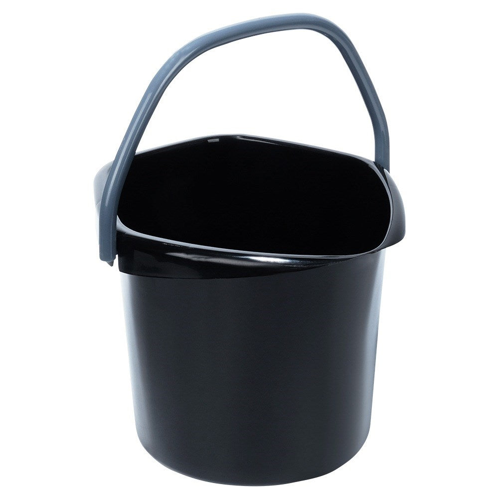 Black plastic bucket 10 l