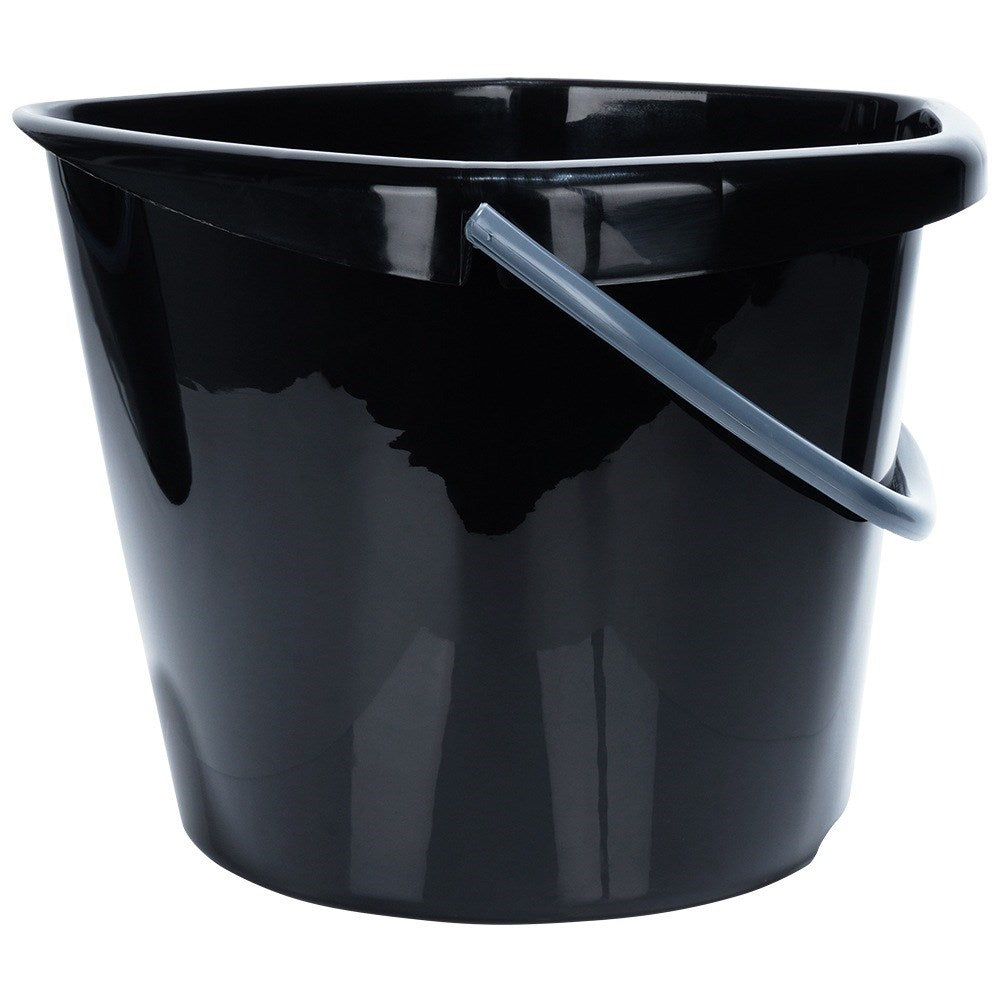 Black plastic bucket 10 l