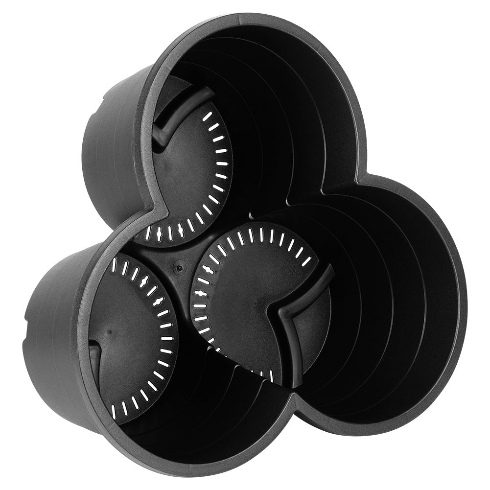 Black plastic garden pot, cascading, 4-tier, 4 pcs.