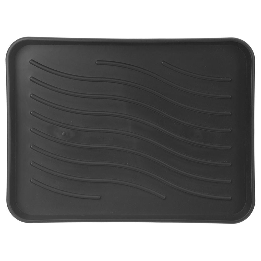 Black plastic shoe holder - protects the floor from dirt and water