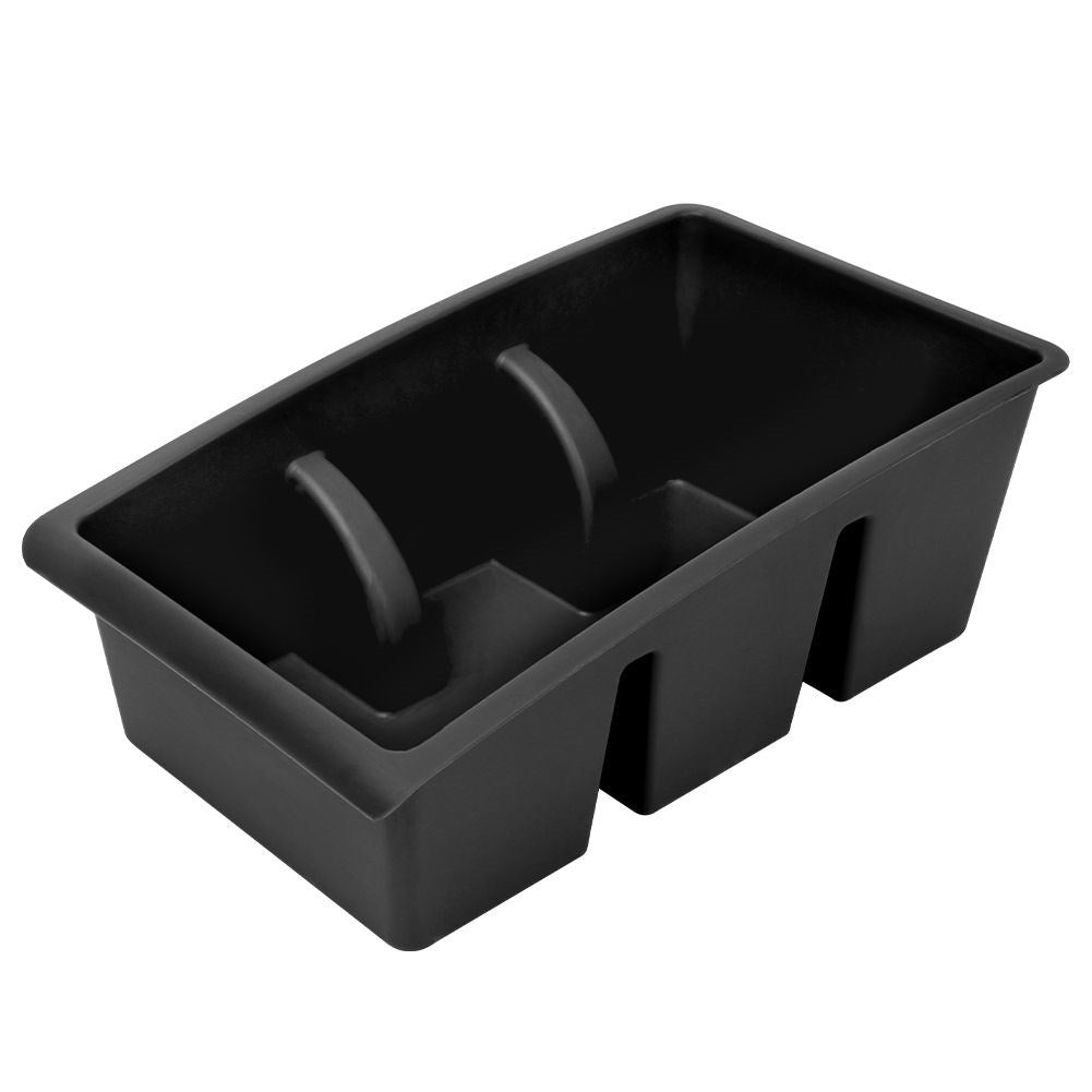 Black plastic spice storage for order in cupboards and drawers