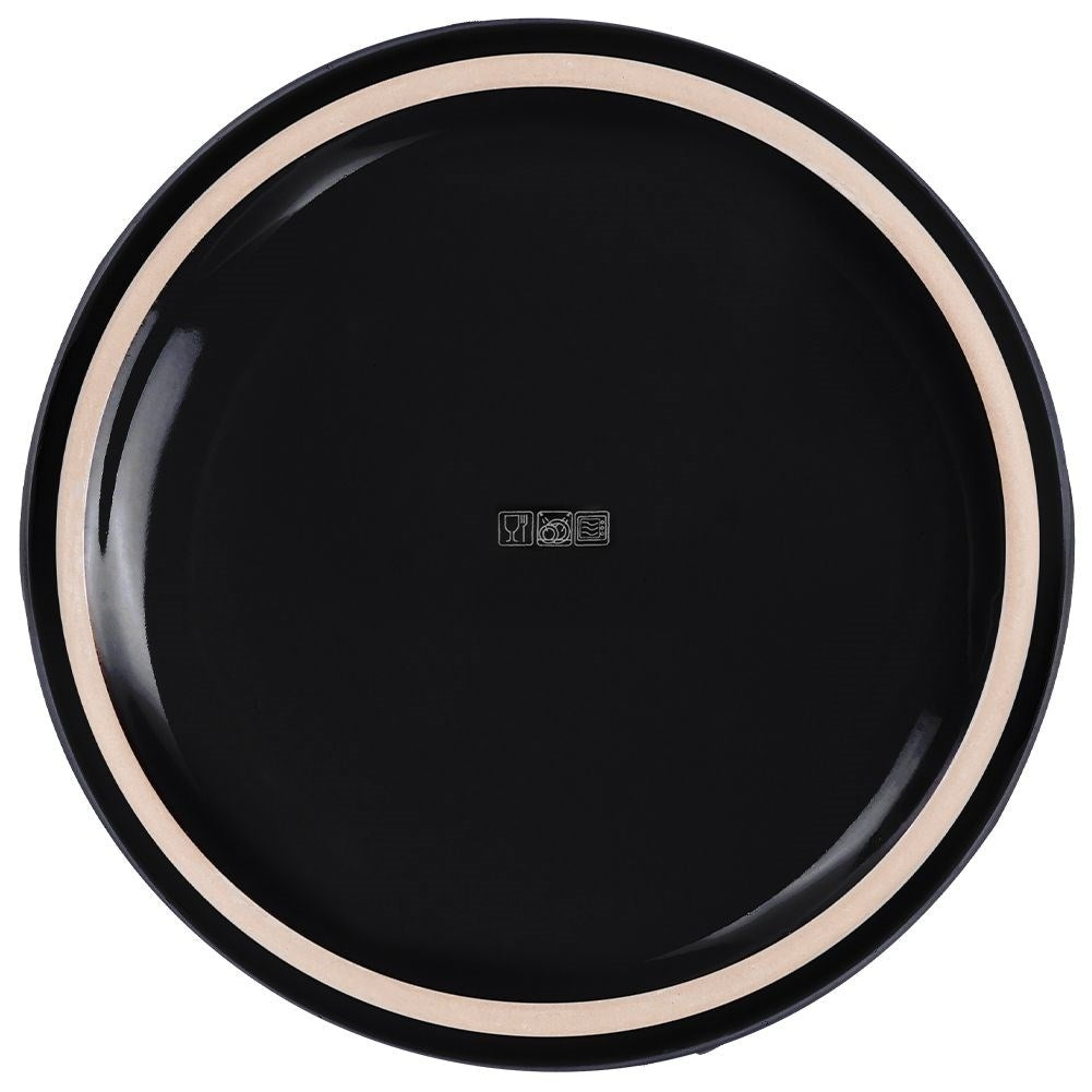 Black porcelain bowl for soup, cereal, yogurt & snacks