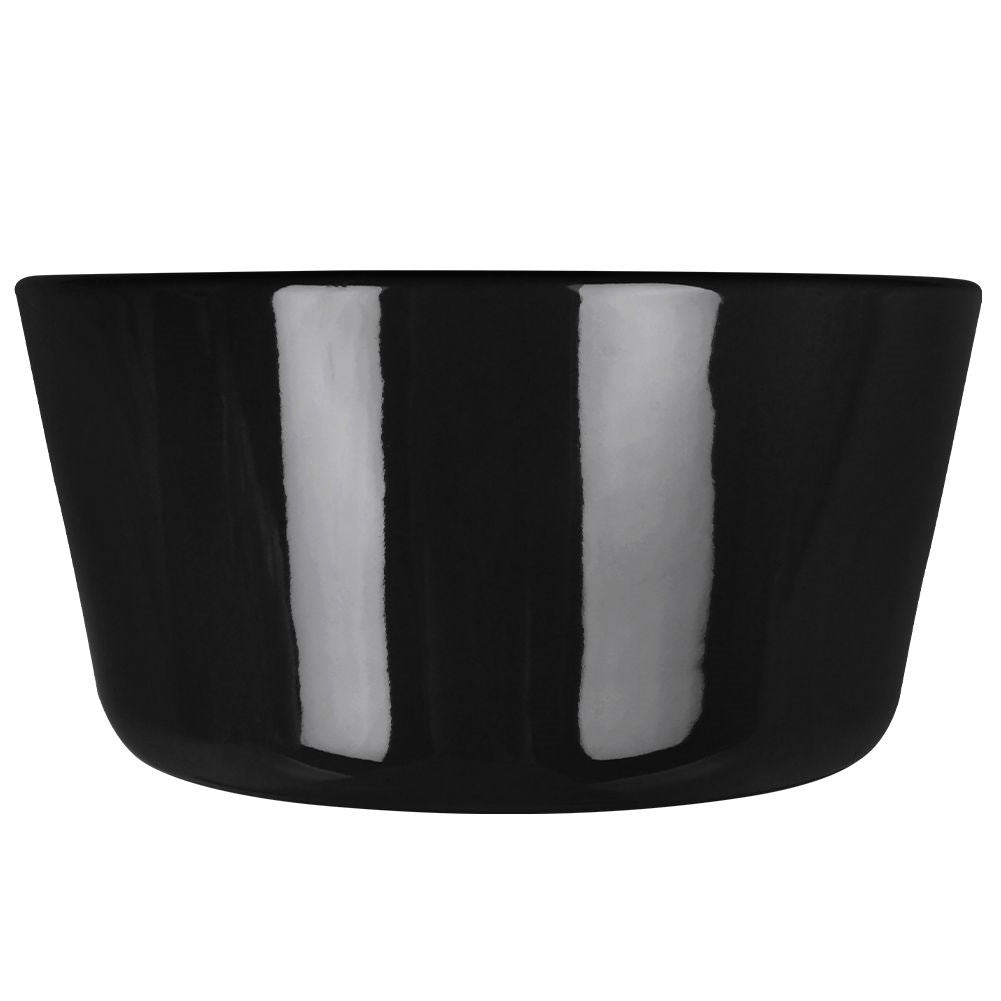 Black porcelain bowl for soup, cereal, yogurt & snacks