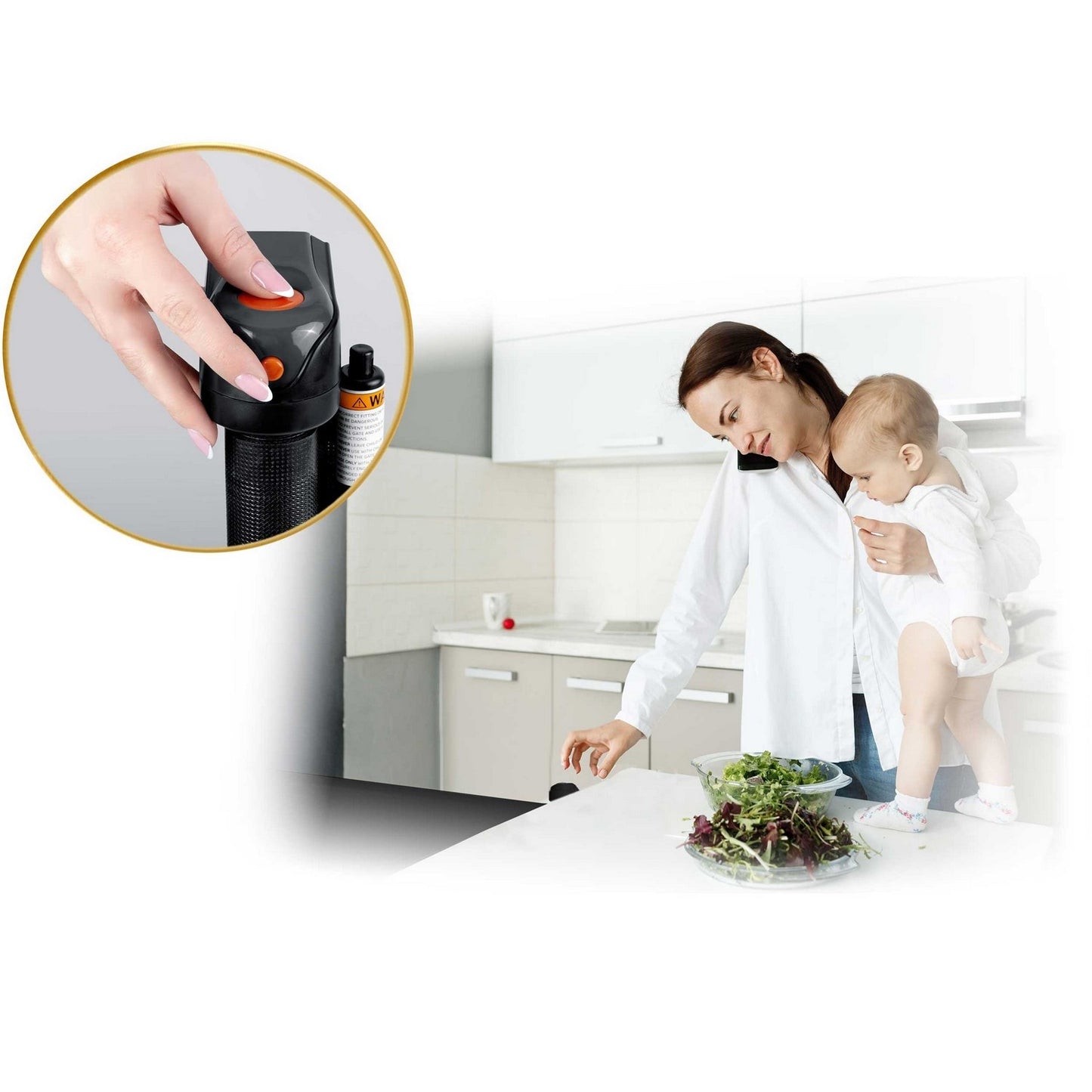 Black retractable security gate from Nukido