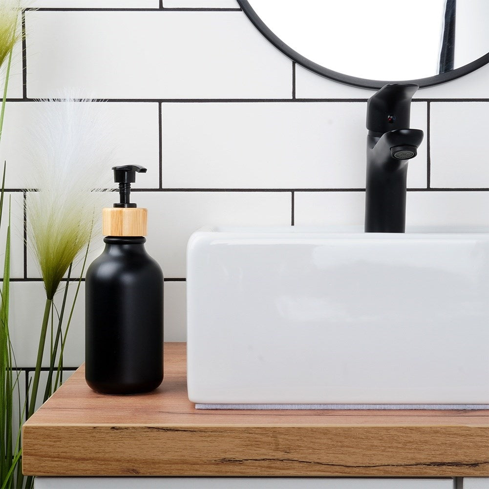 Black soap pump with locking function for kitchen and bathroom