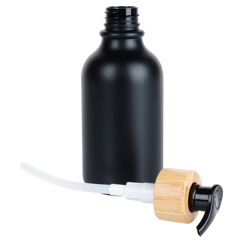 Black soap pump with locking function for kitchen and bathroom