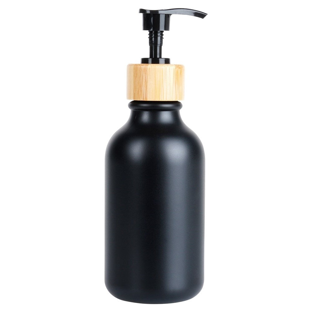 Black soap pump with locking function for kitchen and bathroom
