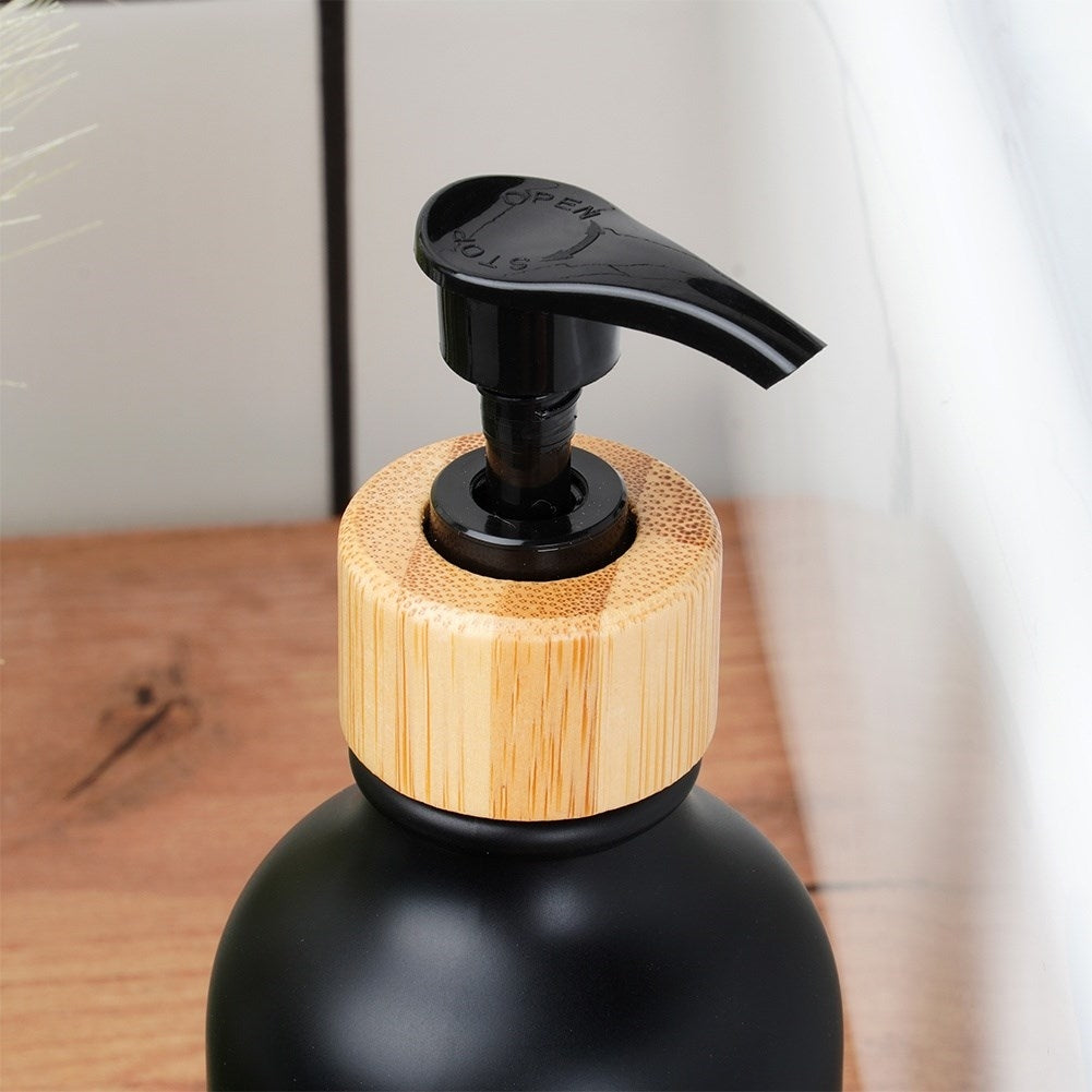 Black soap pump with locking function for kitchen and bathroom