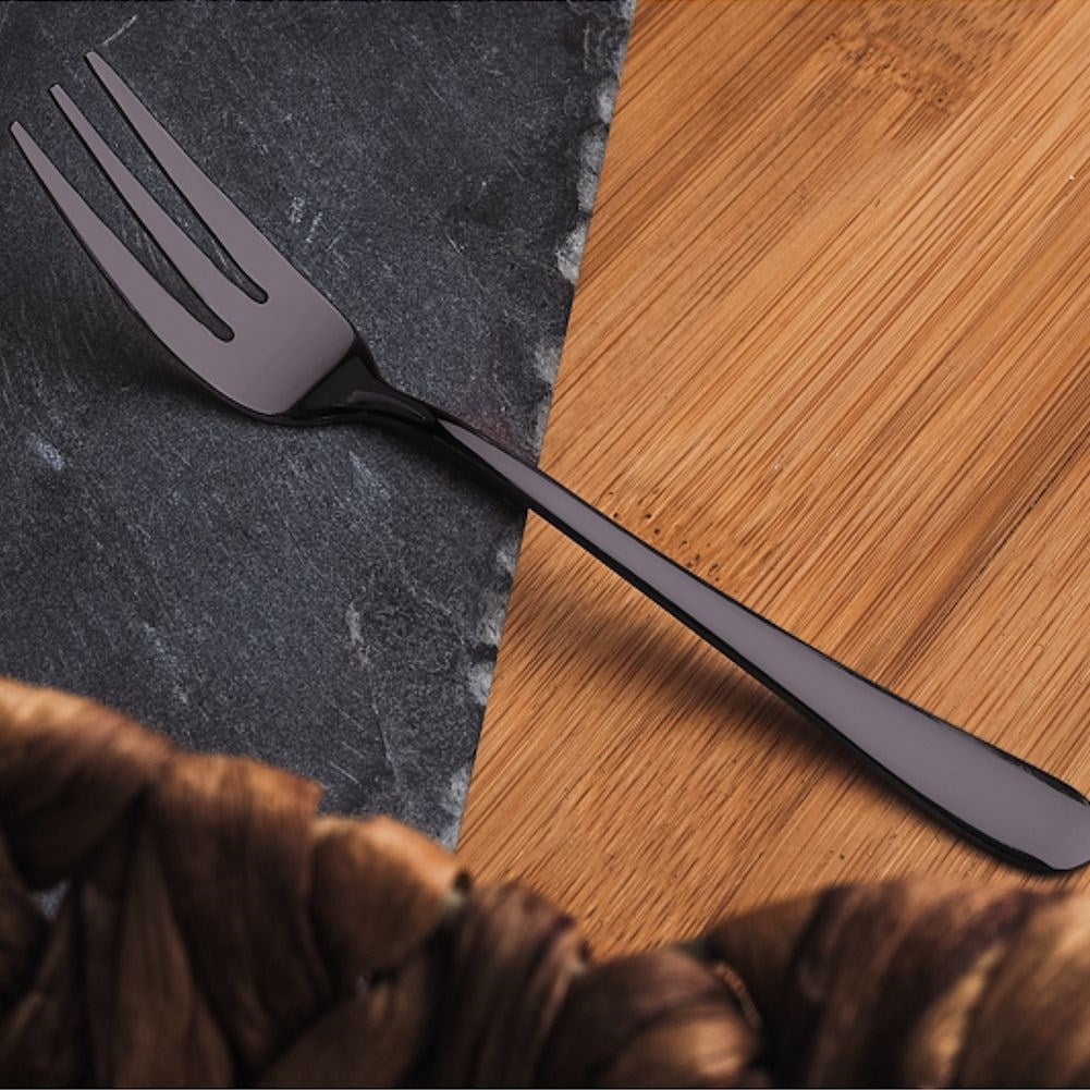 Black stainless forks - classic and modern table settings