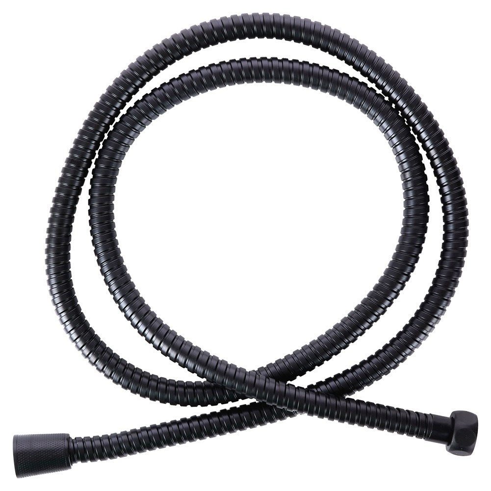 Black stainless shower hose 150 cm, standard threads 1/2