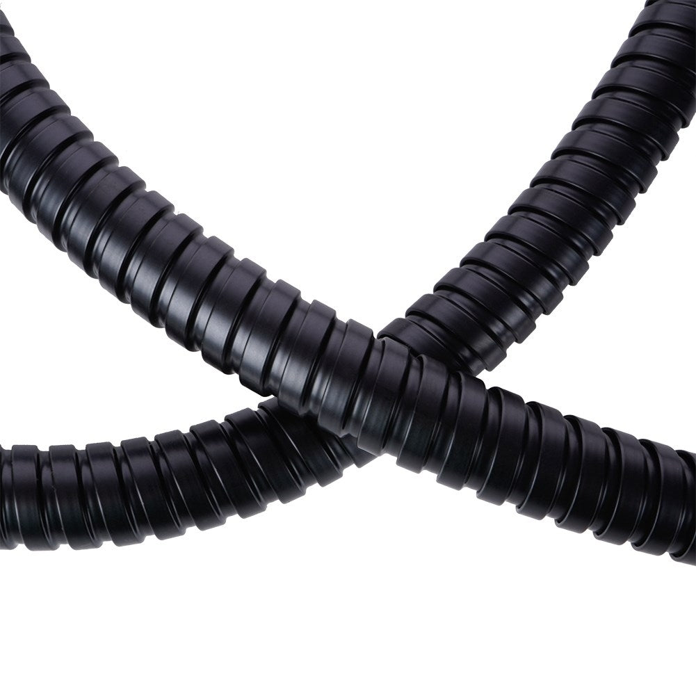 Black stainless shower hose 150 cm, standard threads 1/2