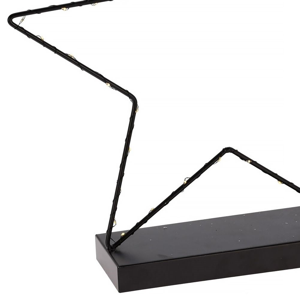 Black star lamp 40 cm with 40 LEDs