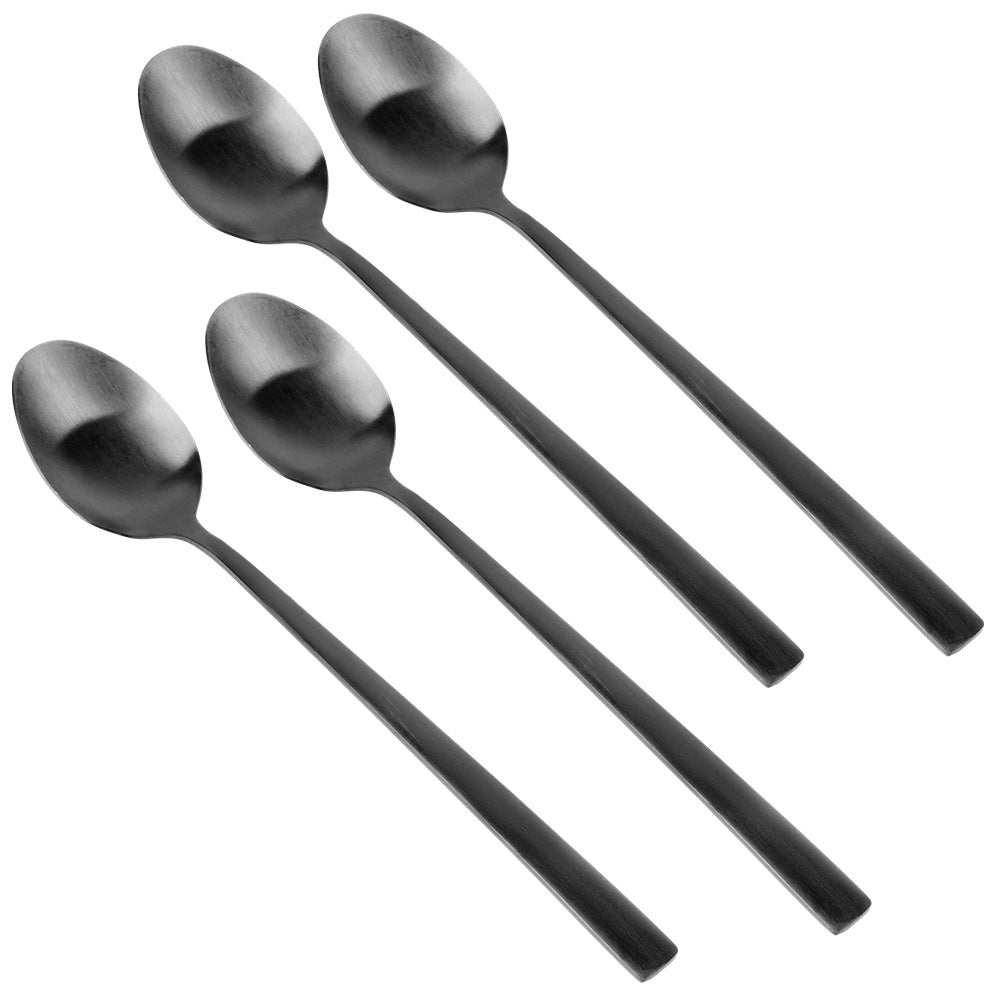Black steel cocktail spoons 4 pcs.