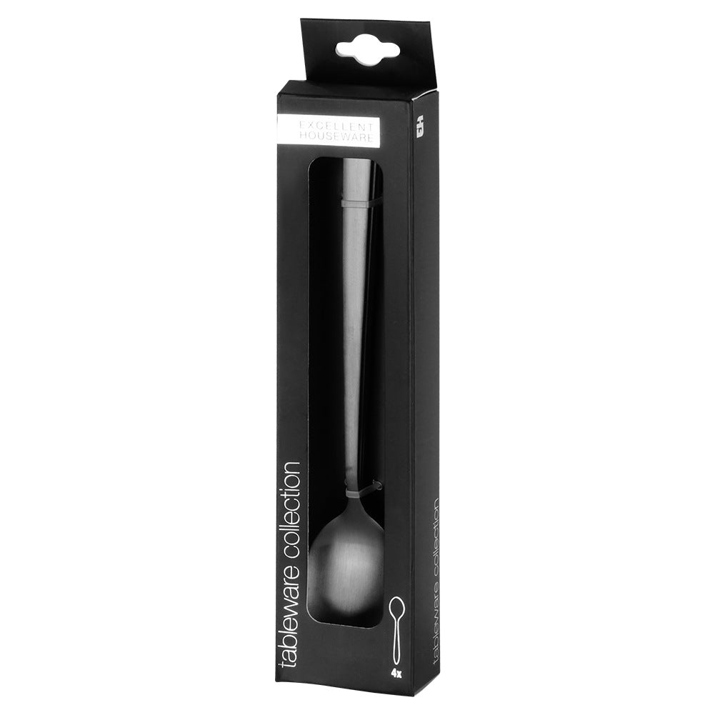 Black steel cocktail spoons 4 pcs.
