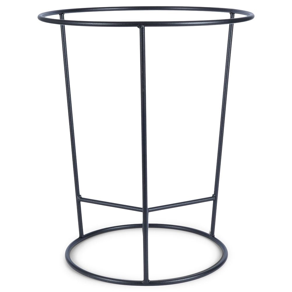 Black steel flower stand for pots, adjustable diameter