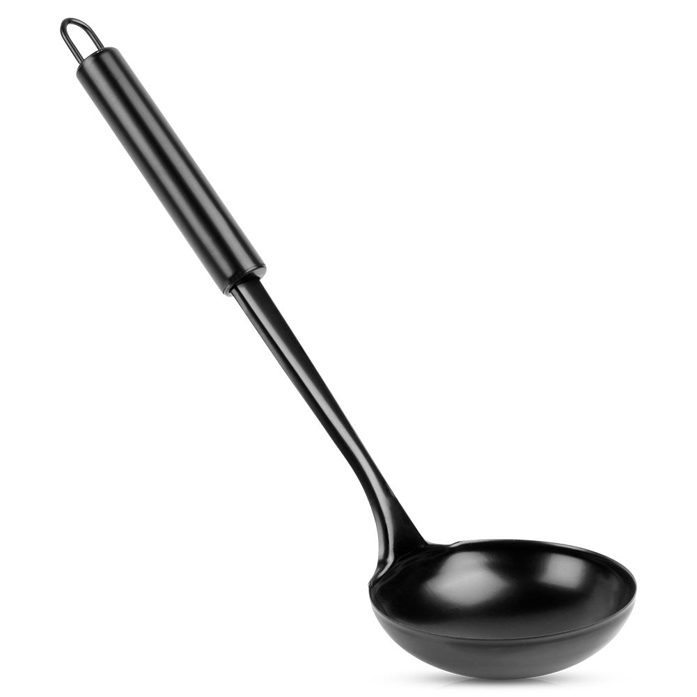 Black steel ladle 60 ml, 30 cm