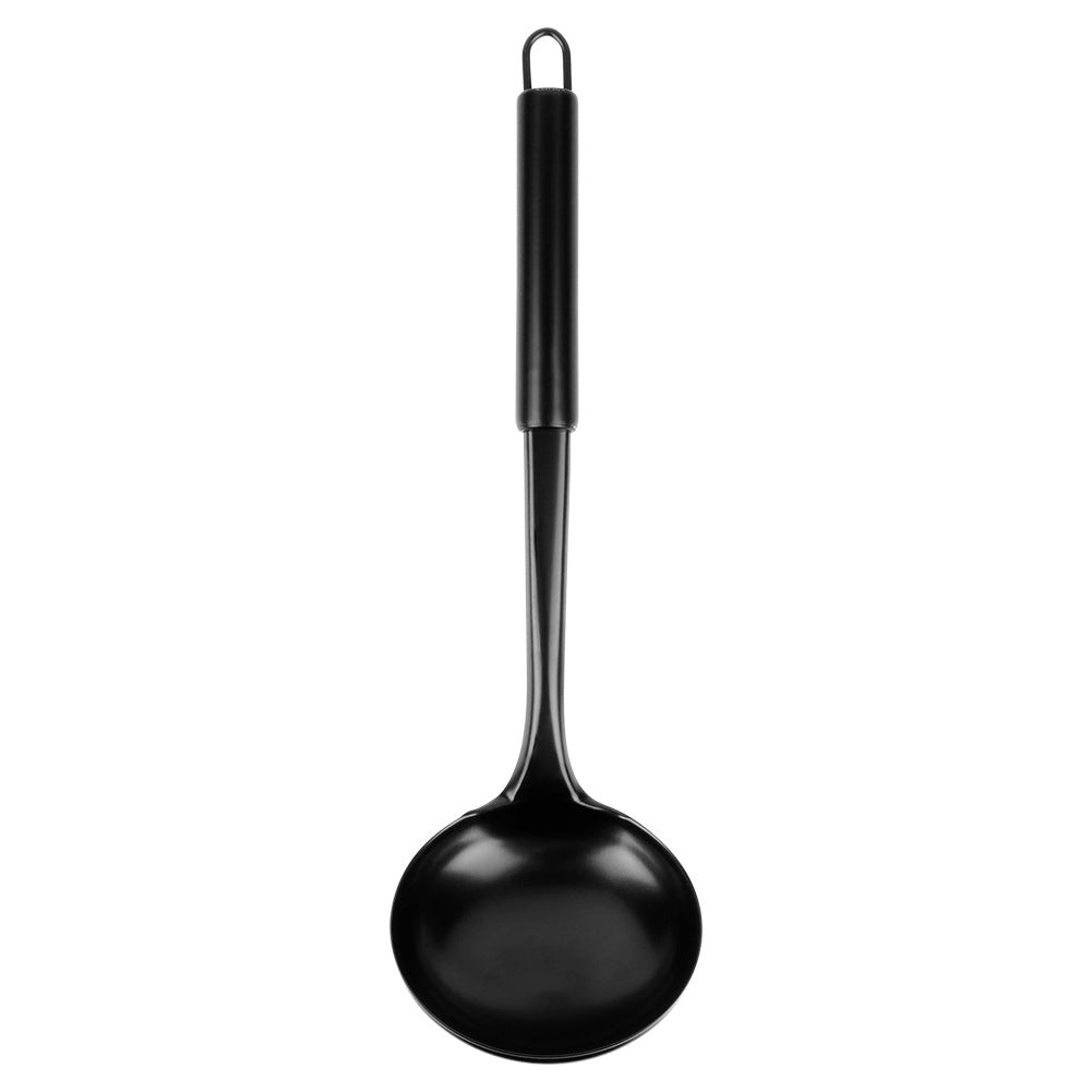 Black steel ladle 60 ml, 30 cm