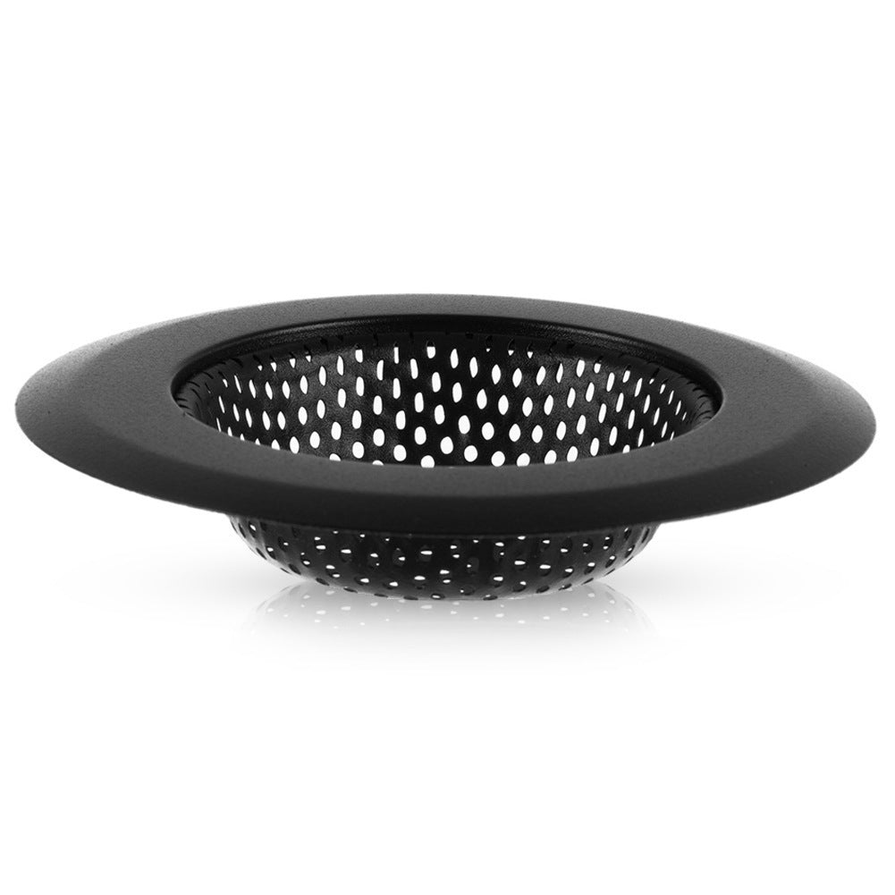 Black steel sink strainer 11.5 cm