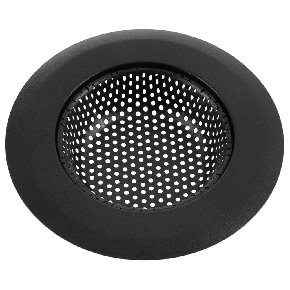 Black steel sink strainer 11.5 cm