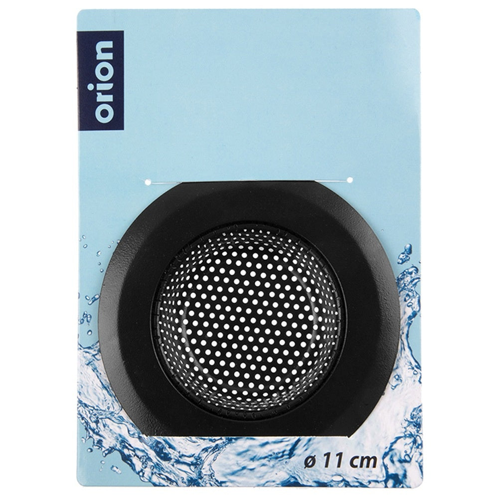 Black steel sink strainer 11.5 cm
