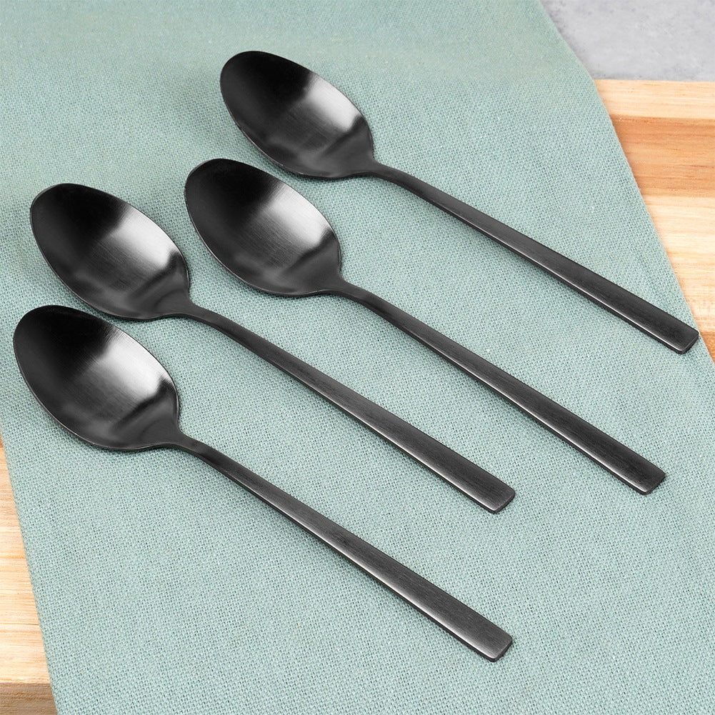 Black steel tea spoons 4 pcs.