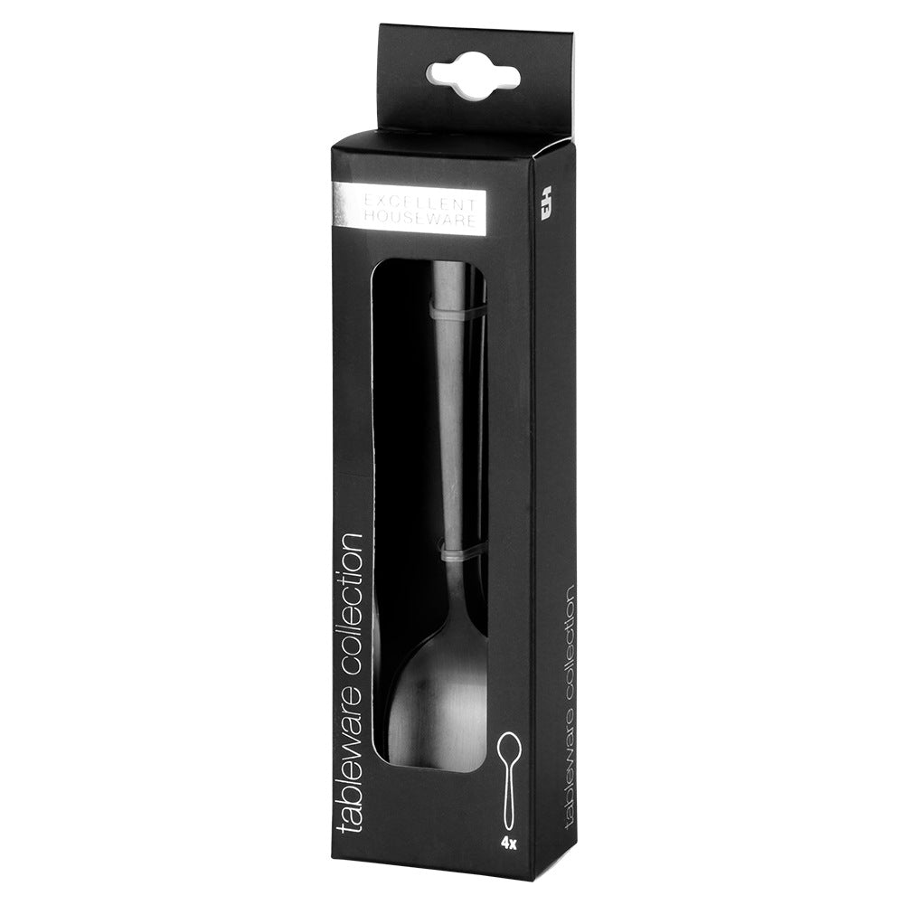 Black steel tea spoons 4 pcs.