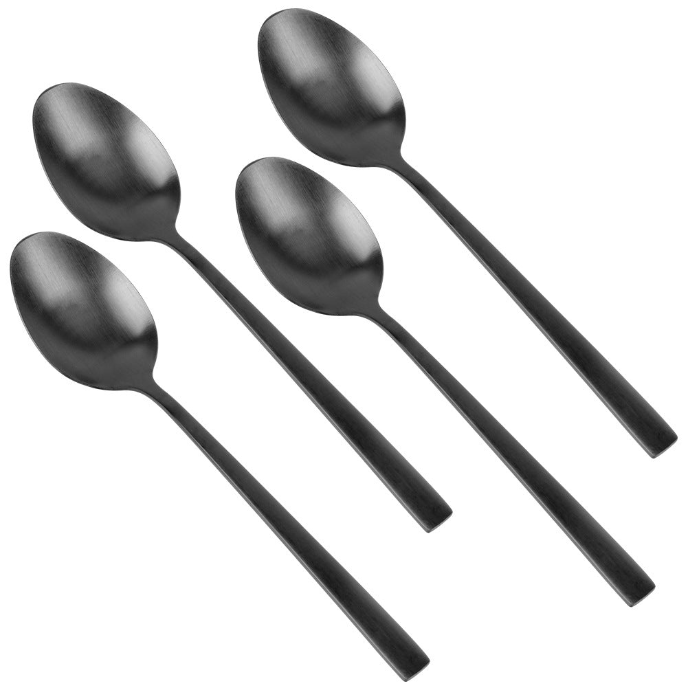 Black steel tea spoons 4 pcs.