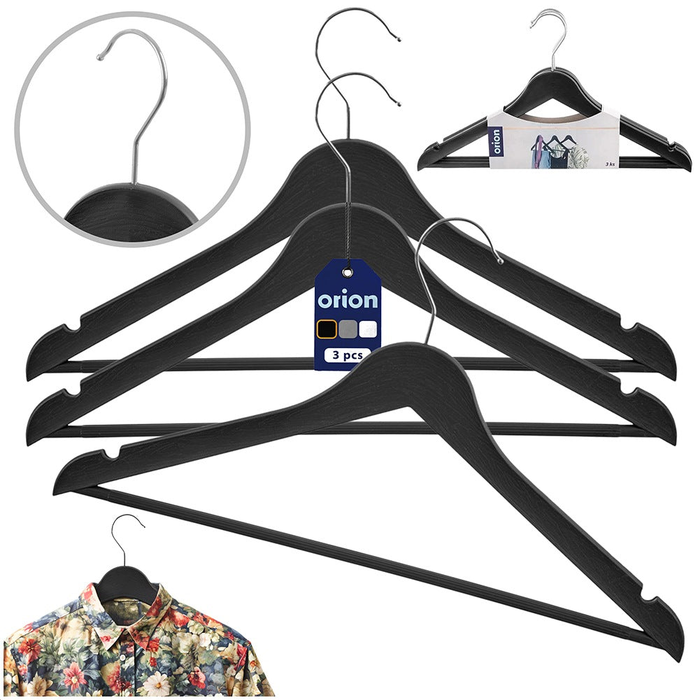 Black swivel clothes hangers 42.5x24 cm 3 pcs.