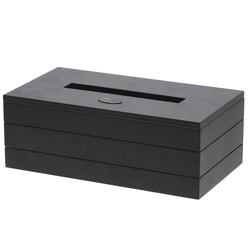 Black universal tissue container with opening