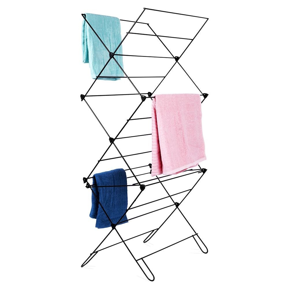 Black vertical laundry dryer 57x120 cm