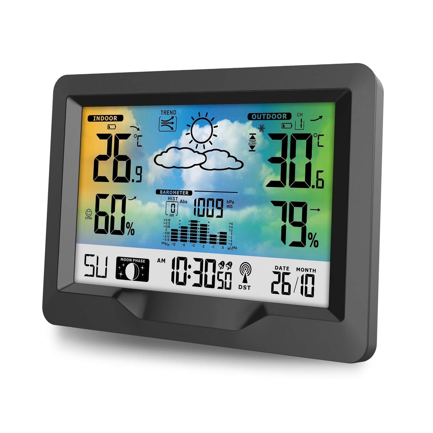Black weather station with display BD-901