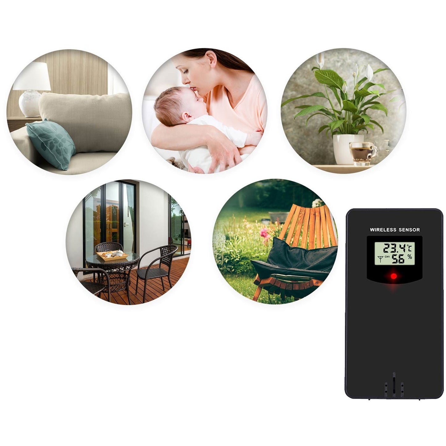 Black weather station with display BD-901