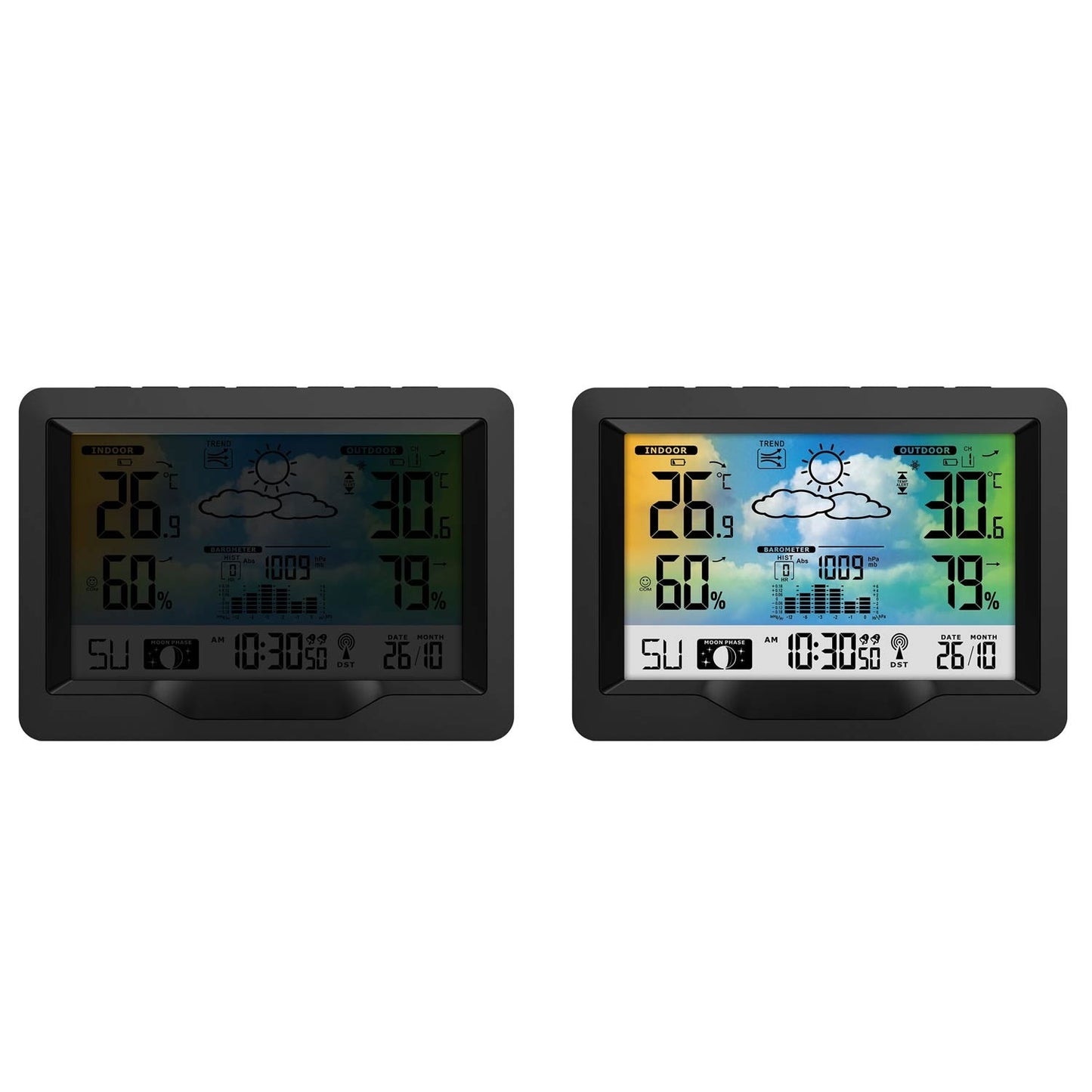 Black weather station with display BD-901