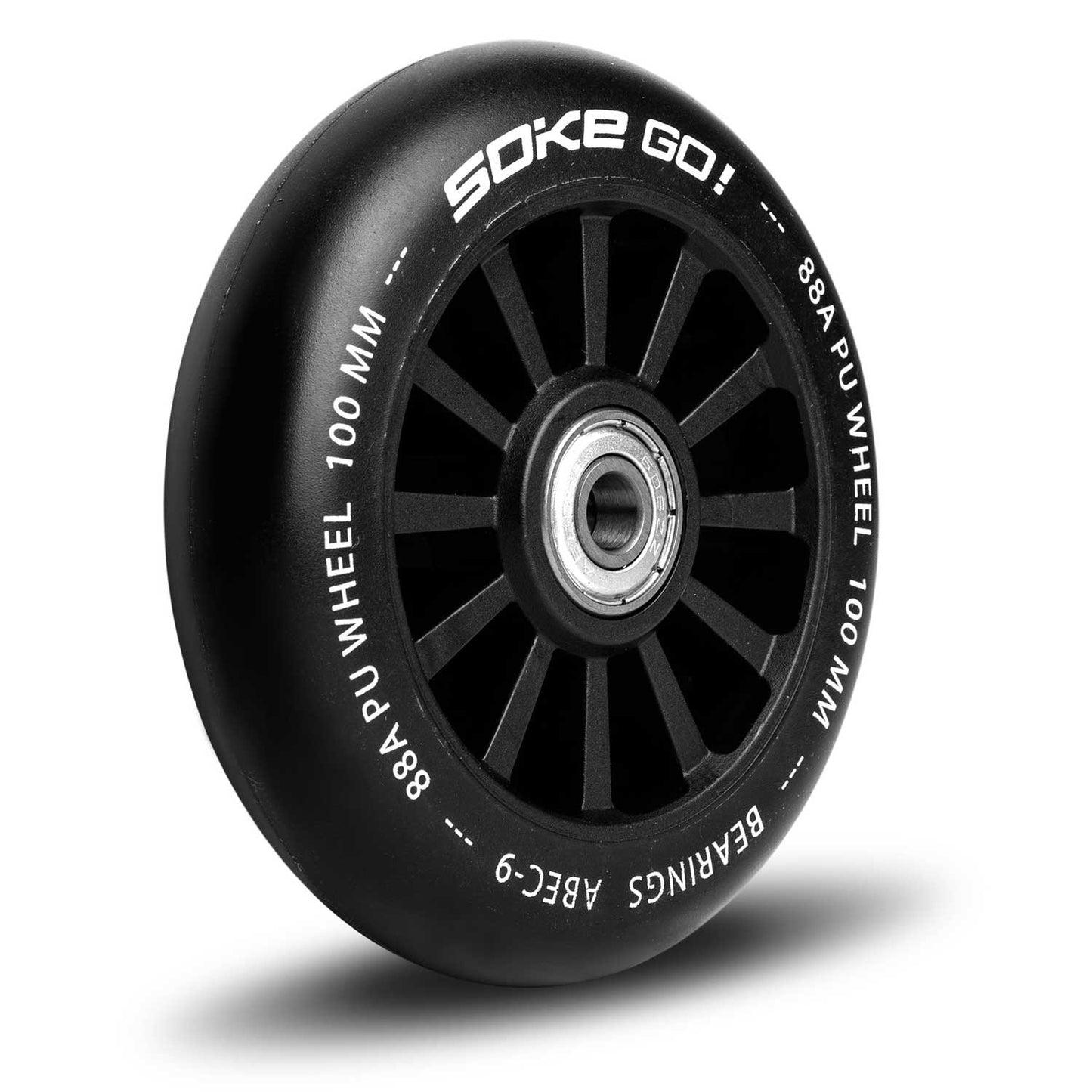 Black wheels for scooter 100 mm - 2 pcs