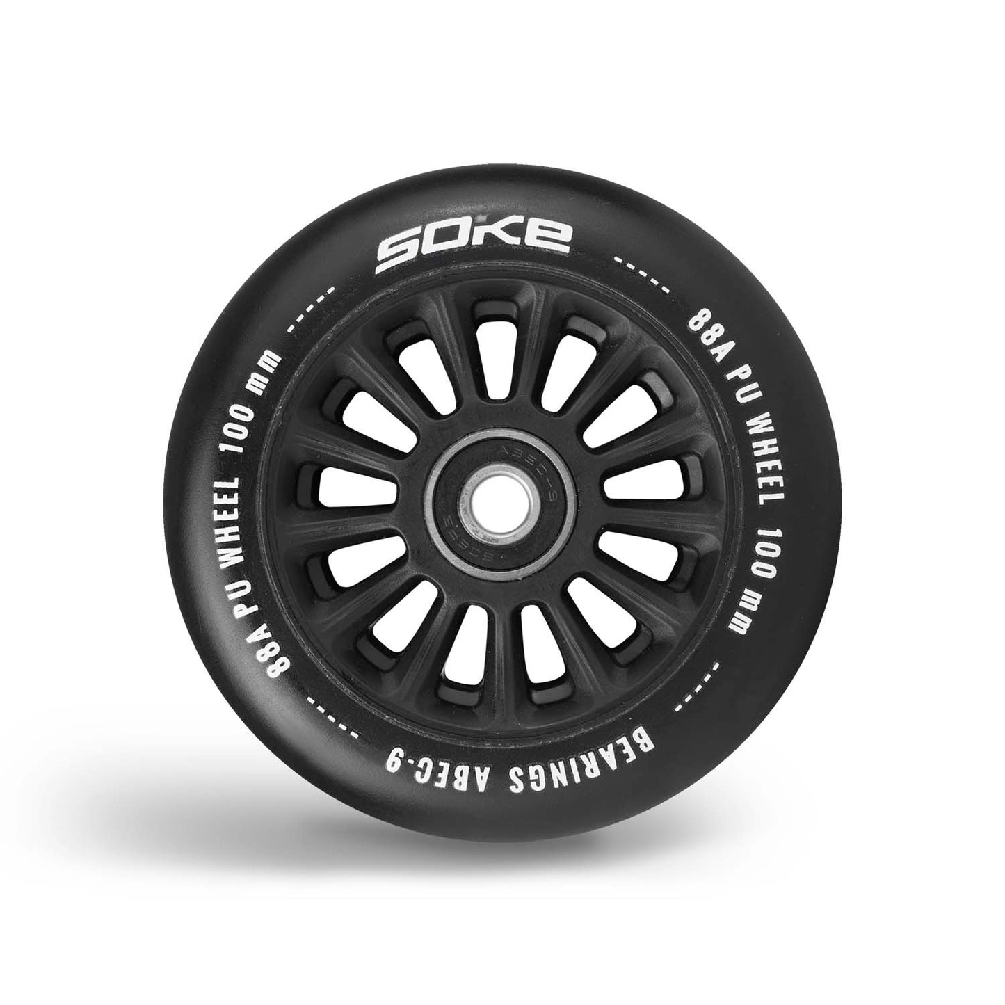 Black wheels for scooter 100 mm (2 pcs)