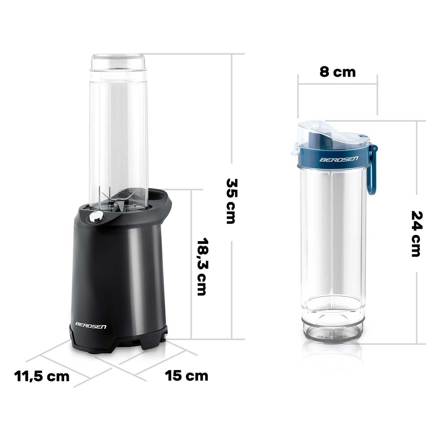 Blender for smoothies 350W BD-752 Berdsen black